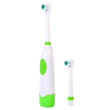 Rotary Electric Toothbrush No Rechargeable Tooth Brush Electric With 2 Brush Heads Blue Dental Care LE4 SM6