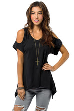 S-XXL   Black Off The Shoulder Tops For Casual T Shirt Plus Size Hollow Out Large Size Loose SM6
