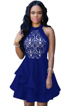S-XXL Lace Top Cascading Design Off Shoulder Peplum Dress Short Formal Dress For Party Evening Vestido De Festa 22477 SM6