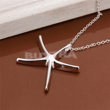 Sea Star Women Pendant Necklace Elegant Brief Silver Plated Starfish Women 18in Jewelry Gifts For Lady SM6