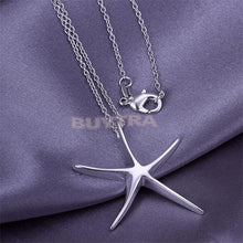 Sea Star Women Pendant Necklace Elegant Brief Silver Plated Starfish Women 18in Jewelry Gifts For Lady SM6