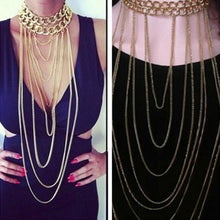 Sexy Body Chain Women Necklaces   Pendants Tassel Alloy Punk Long Necklace Designer Jewelry SM6
