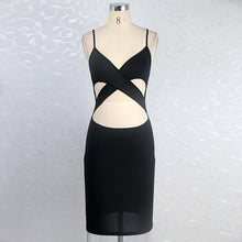 Sexy Bodycon Dresses Women Sleeveless Cut out Bandage Party Midi Dress SM6
