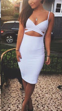 Sexy Bodycon Dresses Women Sleeveless Cut out Bandage Party Midi Dress SM6