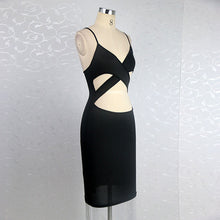 Sexy Bodycon Dresses Women Sleeveless Cut out Bandage Party Midi Dress SM6