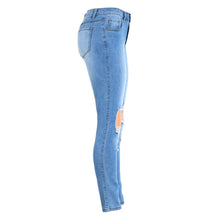Sexy High Waist Ripped Jeans Woman Destroyed Frayed Hole Mom Jeans Zipper Fly Skinny Denim Pants Pencil Trousers Plus Size SM6