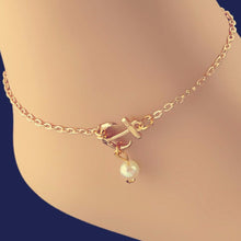 Sexy Imitation Pearl Anchor Gold Silver Ankle Chain Anklets Bracelet Charm Anklet for Women Vintage Foot Jewelry SM6