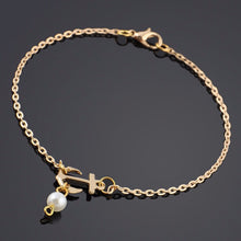 Sexy Imitation Pearl Anchor Gold Silver Ankle Chain Anklets Bracelet Charm Anklet for Women Vintage Foot Jewelry SM6
