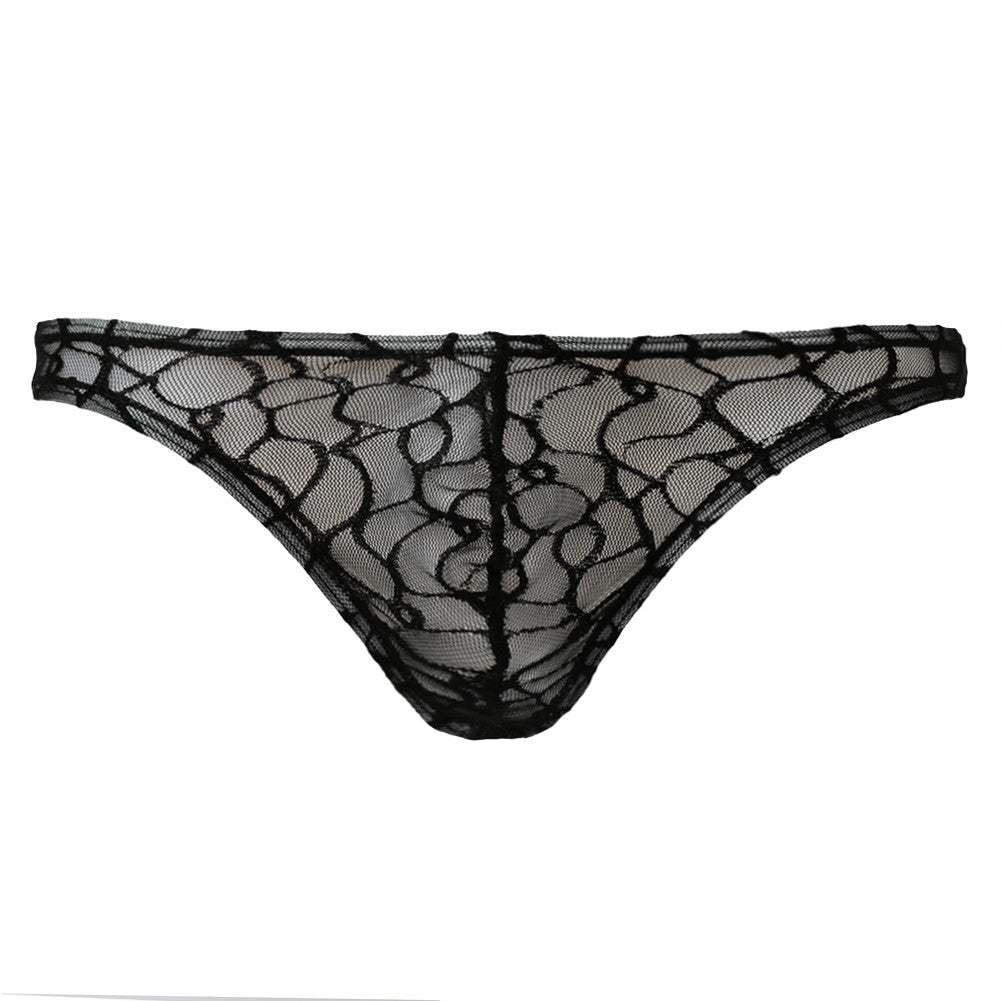 Sexy Lace Mens Thongs And G Strings Jockstrap Gay Tangas Sheer Mesh Pouch Low Rise Men's Underwear Erotic Mens Thong SM6