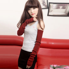 Sexy Lady Women Arm Long Half Fingerless Gloves Sleevelets Knitted Mittens Glove 13 Colors PY6 SM6