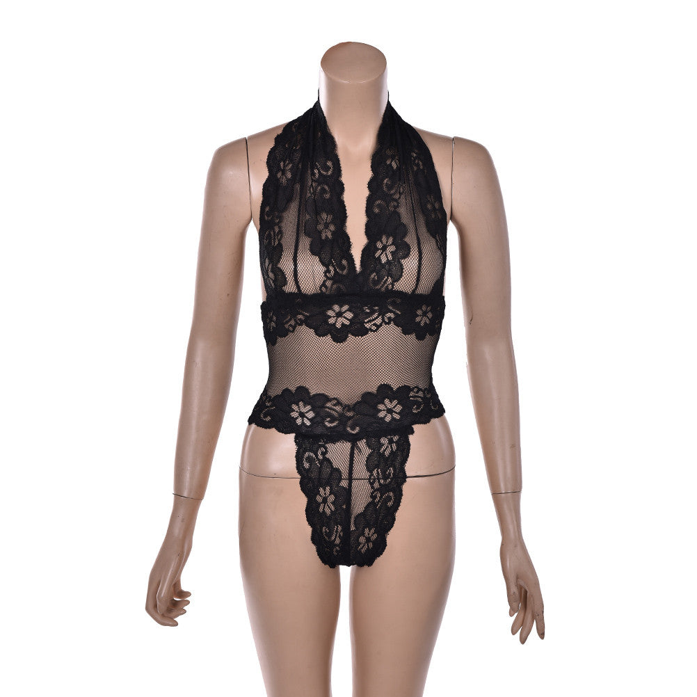 Sexy Lingerie Lace Bodysuits Sleepwear Pajamas Erotic Uniform Women's Underwear Conjoined Dress Leotard Intimates With G-string SM6