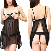 Sexy Lingerie Set Open Bust Lace Ladies Sleepwear Temptation Lingerie Intimate Vestido Transparente Women Sexy NightgownThongs SM6