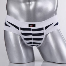 Sexy Mens Cotton Underwear Briefs Striped Shorts Fashion Men's Underpants S-XLSM6