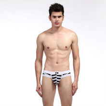 Sexy Mens Cotton Underwear Briefs Striped Shorts Fashion Men's Underpants S-XLSM6