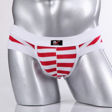 Sexy Mens Cotton Underwear Briefs Striped Shorts Fashion Men's Underpants S-XLSM6
