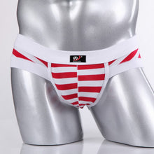 Sexy Mens Cotton Underwear Briefs Striped Shorts Fashion Men's Underpants S-XLSM6