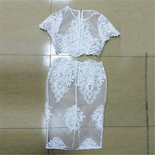 Sexy Women Bandage Bodycon Lace Sheer Party Midi Dress Clubwear Dresses SM6