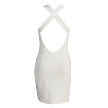 Sexy Women Bodycon Bandage Dress Ladies Sleeveless Cut Out Dress V-Neck Backless Party Clubwear White Vestido De Festa SM6