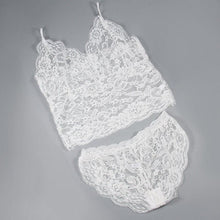Sexy Women Corset Lace Push Up Vest Top Girl Bra   Pants Set Underwear Suit White SM6