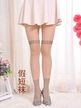 Sexy Women Fashion Japan Angel Animal Mock Knee High Tattoo Tights Pantyhose Pattern Printed Stockings SM6