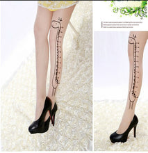 Sexy Women Fashion Japan Angel Animal Mock Knee High Tattoo Tights Pantyhose Pattern Printed Stockings SM6