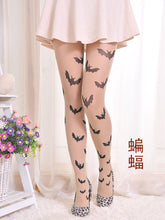 Sexy Women Fashion Japan Angel Animal Mock Knee High Tattoo Tights Pantyhose Pattern Printed Stockings SM6