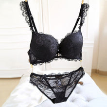 Sexy Women Lace Push Up Deep V Bra and Panty Set Underwire Bras Underwear Lingerie Outfits SM6