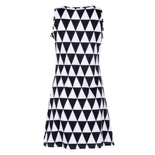 Sexy Women Sleeveless Crew Neck A-Line Party Off-Shoulder Dress SM6