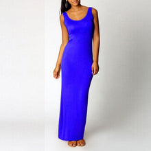 Sexy Women Sleeveless Bodycon Dress Scoop Neck Bandage Party Long Maxi DressesSM6