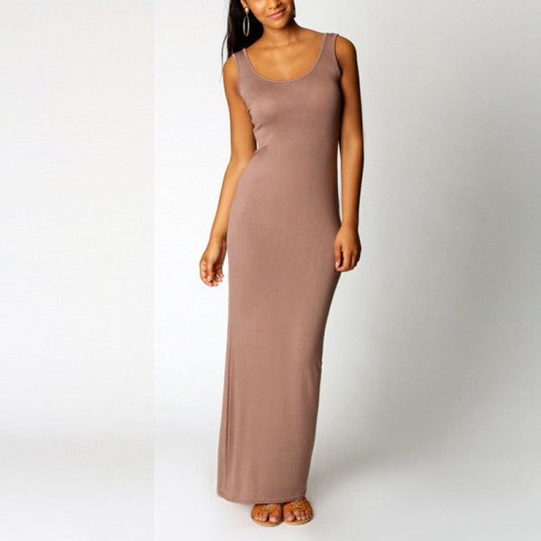 Sexy Women Sleeveless Bodycon Dress Scoop Neck Bandage Party Long Maxi DressesSM6