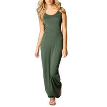 Sexy Women Sleeveless Bodycon Dress Scoop Neck Bandage Party Long Maxi DressesSM6