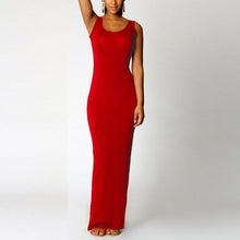 Sexy Women Sleeveless Bodycon Dress Scoop Neck Bandage Party Long Maxi DressesSM6