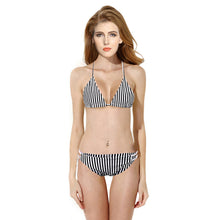 Sexy Women Tankinis Set Retro High Waist Push Up Padded Bandeau Swimsuit Swimwear LE4 SM6
