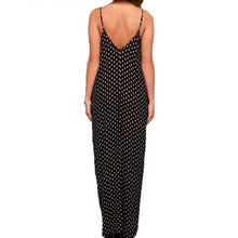 Sexy Women V Neck Polka Dot Beach Long Dress Loose Party Club Maxi Dresses Vestidos SM6