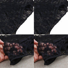 Sexy Women's Black Thin Lace Bra Tops  Panty Underwear Sets Breathable Hollow Out Crop Tops SM6