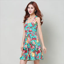 Sexy Women's Floral Sleeveless Short Mini Dress Body-con Casual Beach Sundress SM6