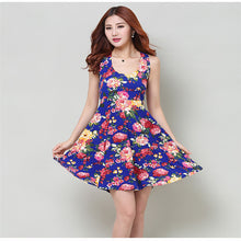Sexy Women's Floral Sleeveless Short Mini Dress Body-con Casual Beach Sundress SM6