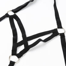 Sexy Women's Gothic Chest Strappy Cage Bra Elastic Strap Bikini Erotic Cupless Bralette Bondage Lingerie Harness Black Crop Top SM6