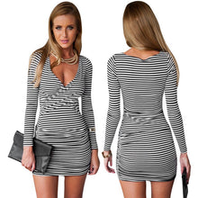 Sexy Women's Long Sleeve Bandage Slim Bodycon Dress Evening Party Mini Dresses SM6