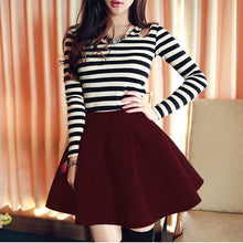 Sexy Womens High Waist Skater Mini Skirt Plain Flared Pleated A-Line Short S-XL Whole SM6