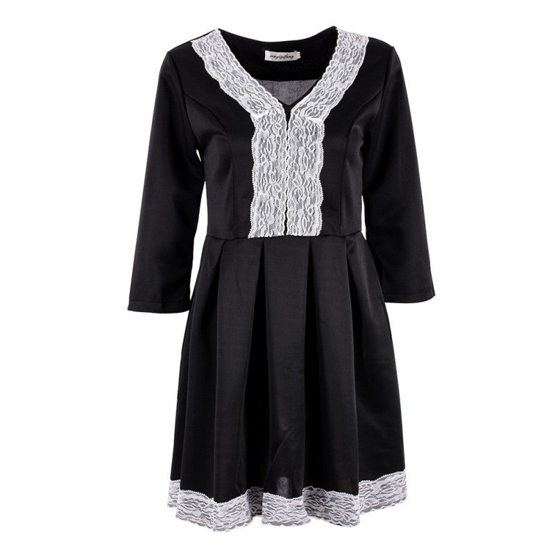 Sexy Womens V-neck Evening Party Dress Lady Lace Formal Dresses SM6