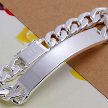 Silver Plated Gift Jewelry Bracelet 10cm Trendy Men Male Bangle Bracelet SM6