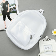 Simple Men Women Mesh Backpack Solid See-Through Zipper Small Bag Casual Speedy Bag Portable Travel Bag Rugzak Vrouwen SM6