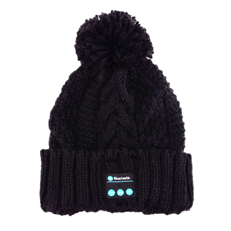 Soft Warm Beanies Hats for Women Wireless Bluetooth Smart Caps Headphone Headset Speaker Mic SM6