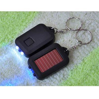 Solar Power 3LED Light Keychain Torch Flashlight Key Ring Gift Rechargeable Useful SM6