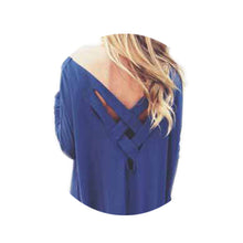 Solid Color Women Girl Casual Dress Cotton Blend Long Sleeve Loose Shirt Dress BlueSM6