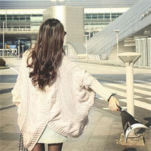 6 Colors Coarse Wool Cardigans Women  Full Batwing Sleeve Sweaters Casual Women Clothing SM6