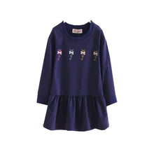 Kids Girls Dresses Long Sleeve Toddler Children Baby Girl O-neck Ruffles Princess Dress Clothes SM6
