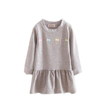 Kids Girls Dresses Long Sleeve Toddler Children Baby Girl O-neck Ruffles Princess Dress Clothes SM6