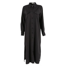 Women Chiffon Dress Single Breasted Lapel Tops Casual Loose Long Sleeve Dresses Robe Femme SM6